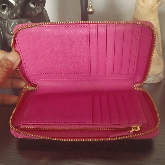 FINAL PRICE DROP - Tory Burch Emerson mini continental purse wallet in Hot Pink - Picture 2 of 9